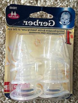 1 brand new 6 pack Gerber silicone nipples 4+ months 78046 b