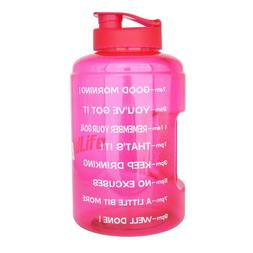 1 Gallon Water Bottle Inspirational Fitness Workout Sports B