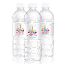 10 Unicorn Birthday Party Favors Personalized Water Bottle L