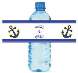 100 Anchor Nautical Theme Wedding Water Bottle Labels Person