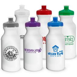 100 Custom USA Made BPA Free Bike 20 oz Sports Water Bottle 