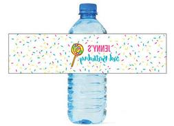 100 Lollipop Candy Theme Water Bottle Labels Great for Birth