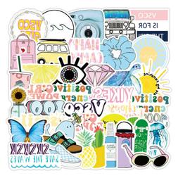 100Pcs Cute Color Stickers Pack for Luggage Laptop Skateboar