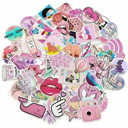 100Pcs Vinyl Pink VSCO Stickers Bomb Decals Pack Car Water B