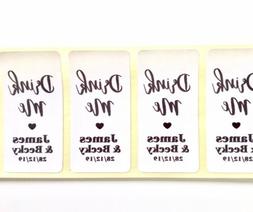 100x 25 x 50 Personalised wedding Drink Me Labels Name Date 
