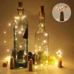 10pcs Warm Wine Bottle Cork Shape Lights 20 LED Night Fairy 