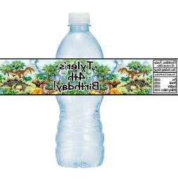 12 Dinosaurs Birthday Party Baby Shower Water Bottle Sticker