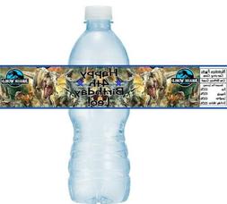 12 Jurassic World Park Birthday Party Water Bottle Label Sti