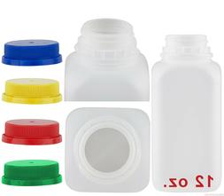12 oz HDPE Plastic Juice Bottle - 6 per case Sample Pack Wit