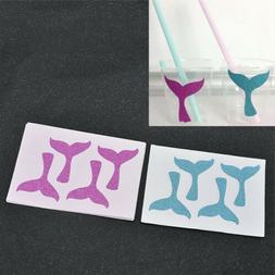 12pcs Mermaid Water Bottle Stickers Labels for Girl Birthday