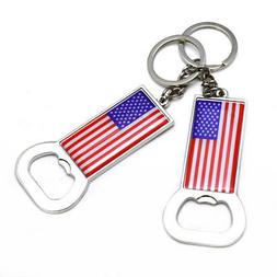 12pcs Souvenir American Flag Bottle Opener Key Chain Conveni