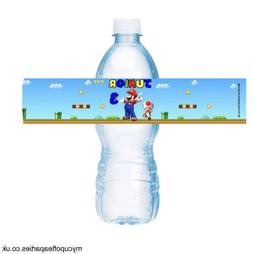 12x Super Mario Game Birthday Bottle Favour Sticker Label Pa