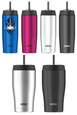 Thermos 16, 22-Ounce Vacuum Insulated Cold Cups with Straws,