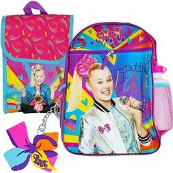 Jojo Siwa 16" Backpack, Lunch Bag, Water Bottle, Bow Keychai