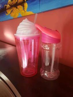 Cool Gear 16 oz Auto Sip Kids Water Bottle, Ice Cream style 