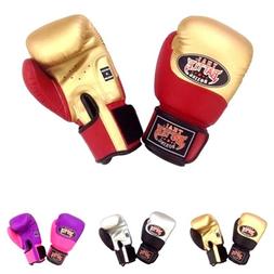 16 oz boxing gloves Muay Thai semi leather velcro strap the 