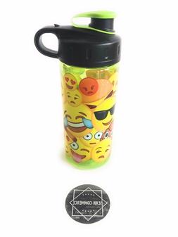 Cool Gear 16 Oz BPA Free Kids Emoji Water Bottle Poop Smiley