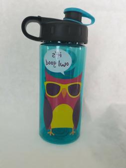 Cool Gear 16 oz Water Bottle It's Owl Good For Kids Blue
