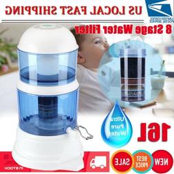 16L 8 Stage Water Dispenser Purifier Filter Bottle Benchtop 