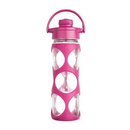 Lifefactory 16oz Glass Bottle with Active Flip Top Cap and S