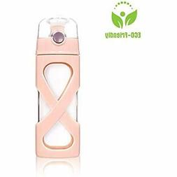 Glass For Kids Girls With Easy Flip Top Lid
