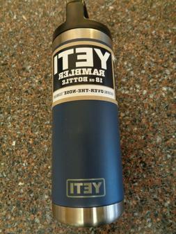 Yeti 18 oz. Rambler Bottle Authentic Navy Blue Brand New 888