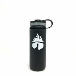 Campsite Essentials 18oz Wide Mouth Insulated Bottle, Midnig