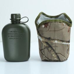 1L Army Military Canteen Hydration Water Bottle For Outdoor 