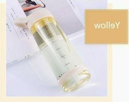 1L Outdoor yellow plastic Water Bottle with Straw Sports Bot