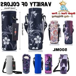 Water Bottle Carrier Holder Sleeve 500ML Adjustable Shoulder