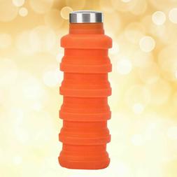 1pc Collapsible Folding Silicone Telescopic Water Bottle for