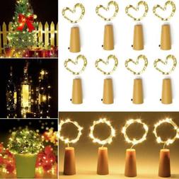 2-20 LED Wine Bottle Cork Lights  Fairy String for DIY Indoo