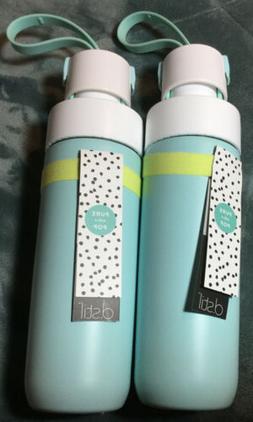 2 28 oz. Blue Insulated Stainless Steel Water Bottles- d.sti