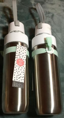 2 28 oz. Brushed Stainless Steel Water Bottles- d.stil Pure 