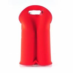 LAGUTE 2-Bottle Neoprene Tote Wine Bag Pouch Carrier Storage