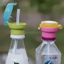2 Colors Cup Lid Straw Spill-Proof Design Bottle Cover Baby 
