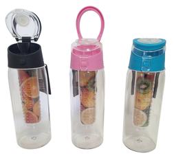   24 Oz Fruit Infuser Sport Water Bottle - BPA Free - Ships 