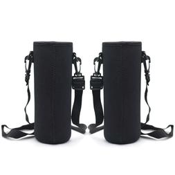 Kvvdi 2 Pack 32oz Neoprene Glass Water Bottle Sleeve Carrier