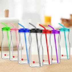 33OZ Big Tritan Water Bottle With Straw BPA Free Cold/Warm D