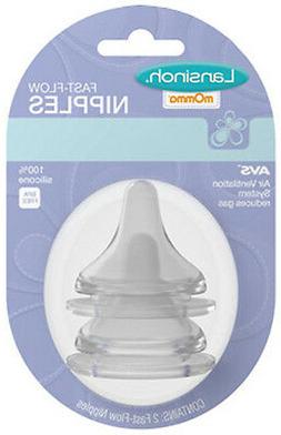 2 Pack Lansinoh Slow, Medium or Fast Flow Nipples for mOmma 