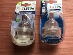 2 packs of Phillips AVENT Baby bottle Nipples 1m+ BPA Free N