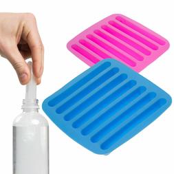 2 Water Bottle Ice Trays Cylinder Shaped Silicone Molds Cube