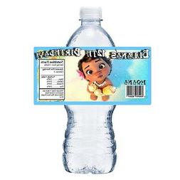 20 BABY MOANA PERSONALIZED BIRTHDAY PARTY FAVORS WATER BOTTL
