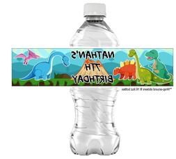 20 Dinosaur Water Bottle Stickers, PARTY FAVORS - birthday l