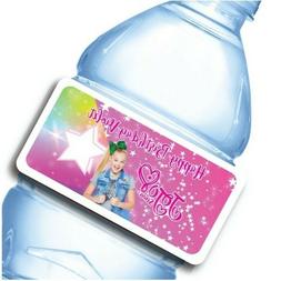 20 JoJo Siwa Party Favor Water Bottle Labels Wrappers
