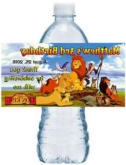 20 LION KING BIRTHDAY PARTY FAVORS WATER BOTTLE LABELS ~ wat