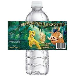 20 LION KING PERSONALIZED BABY SHOWER PARTY FAVORS WATER BOT