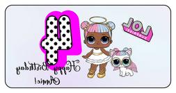 20 LOL Birthday Baby Shower Water Bottle Labels  4" X 2" Hal