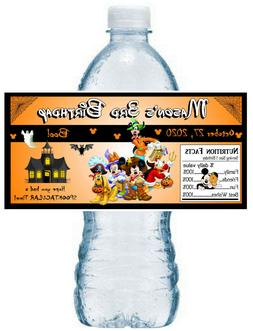 20 MICKEY DISNEY HALLOWEEN PARTY FAVORS WATER BOTTLE LABELS 