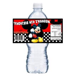 20 MICKEY MOUSE PERSONALIZED BIRTHDAY PARTY FAVORS ~ WATER B